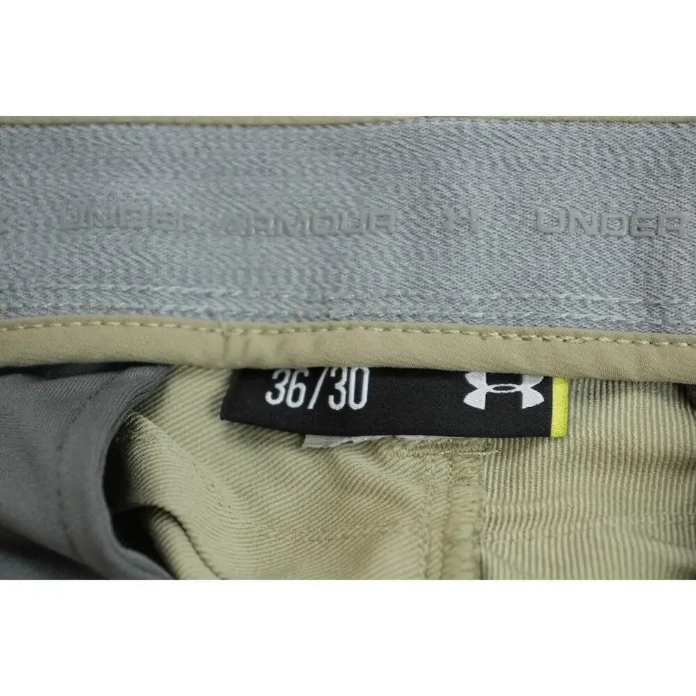 Under Armour Pants Men's Size 36 x 30 Biege Stretch Performance Golf Straight‎